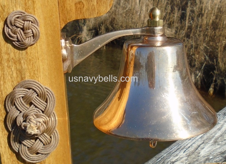 J.M. Loeffler Vintage US Navy Brass Foredeck Ships Bell w